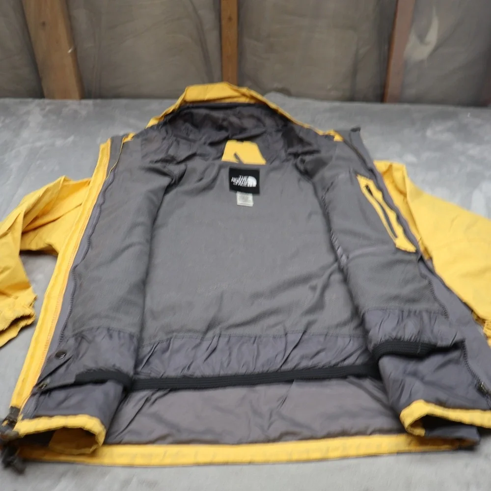 North Face Jacket Womens Medium‎ Yellow Waterproof Wind Rain Snow 3in1 Shell VTG
